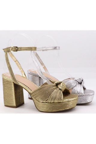Valerie Silver Knot Heel