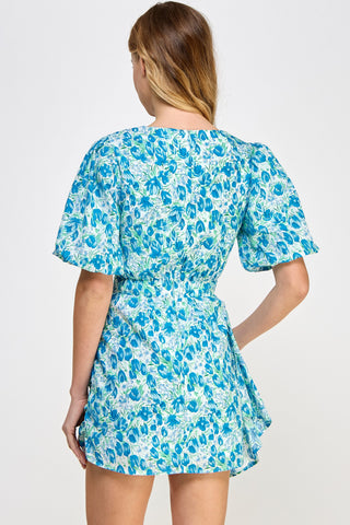 Remi Ruched Puff Sleeve Mini